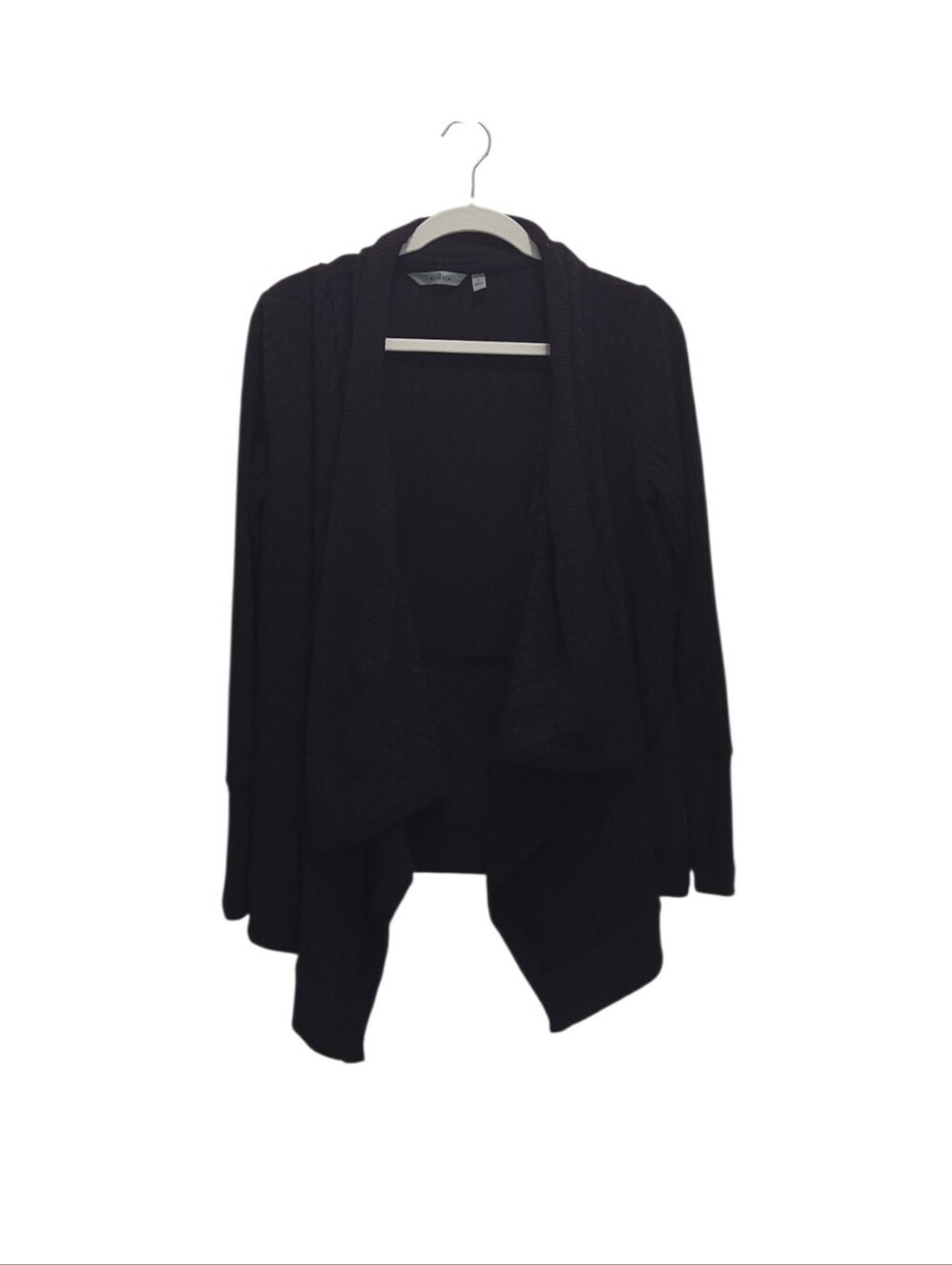 Athleta Tiburon Wrap M Wild Raisin Heather Draped Open Front Cardigan Fall 2016